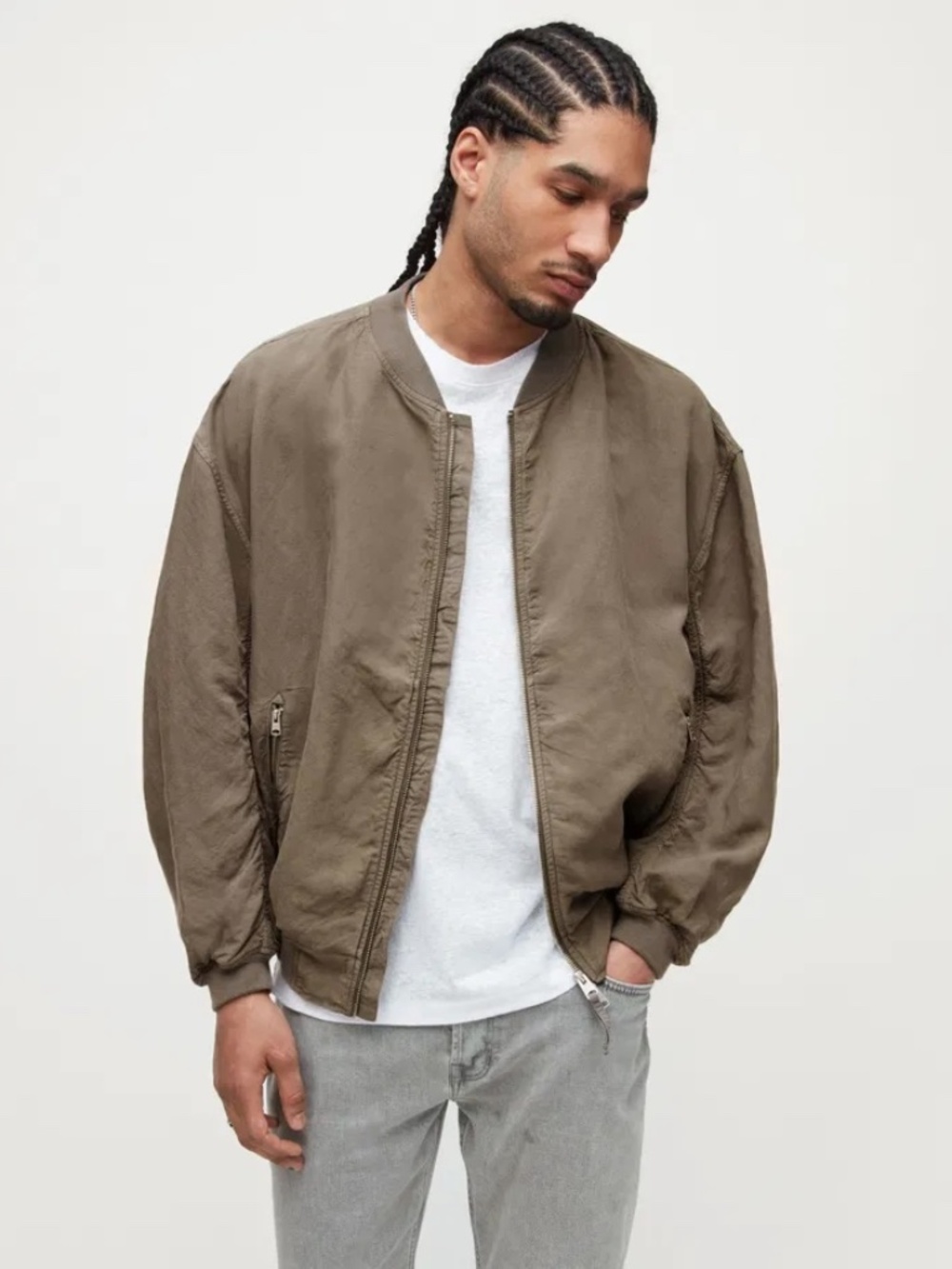ALLSAINTS Bolsa Oversized Bomber Jacket